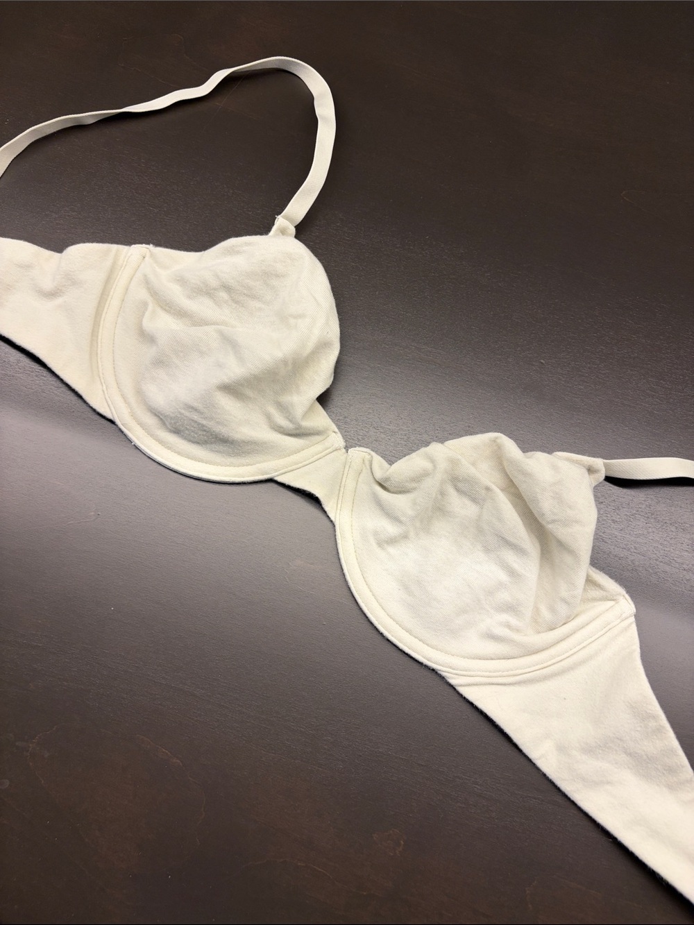 Skims Ivory Cotton Underwire Bra